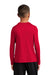 Sport-Tek YST420LS Youth Moisture Wicking Long Sleeve Crewneck T-Shirt True Red Model Back