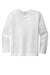 Sport-Tek YST420LS Youth Moisture Wicking Long Sleeve Crewneck T-Shirt White Flat Front