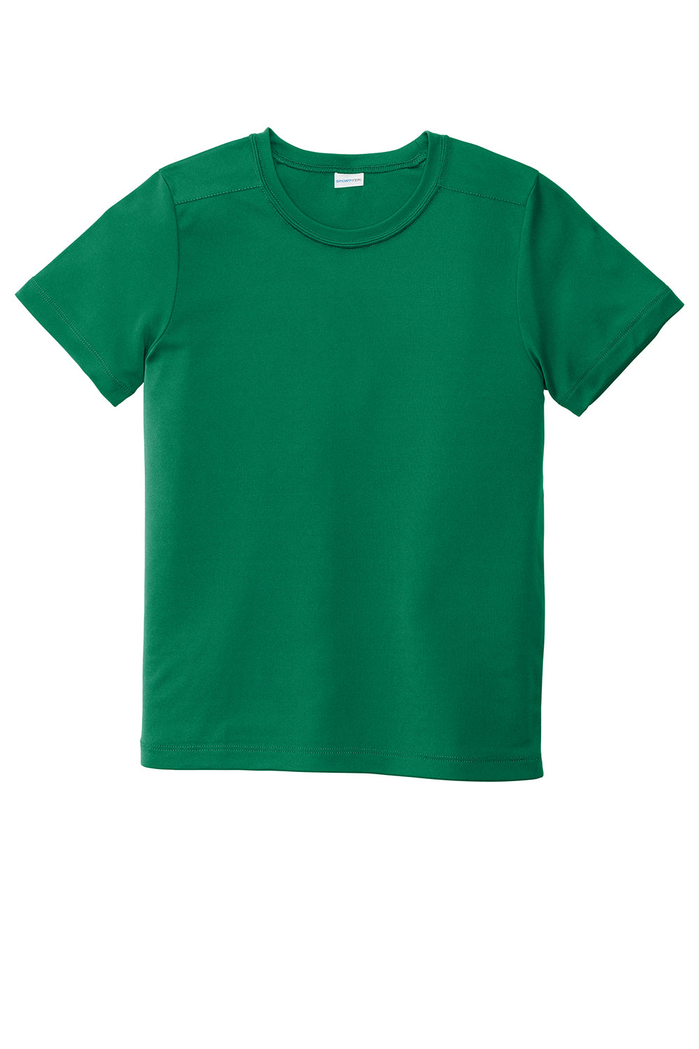 Sport-Tek YST420 Youth Moisture Wicking Short Sleeve Crewneck T-Shirt Kelly Green Flat Front