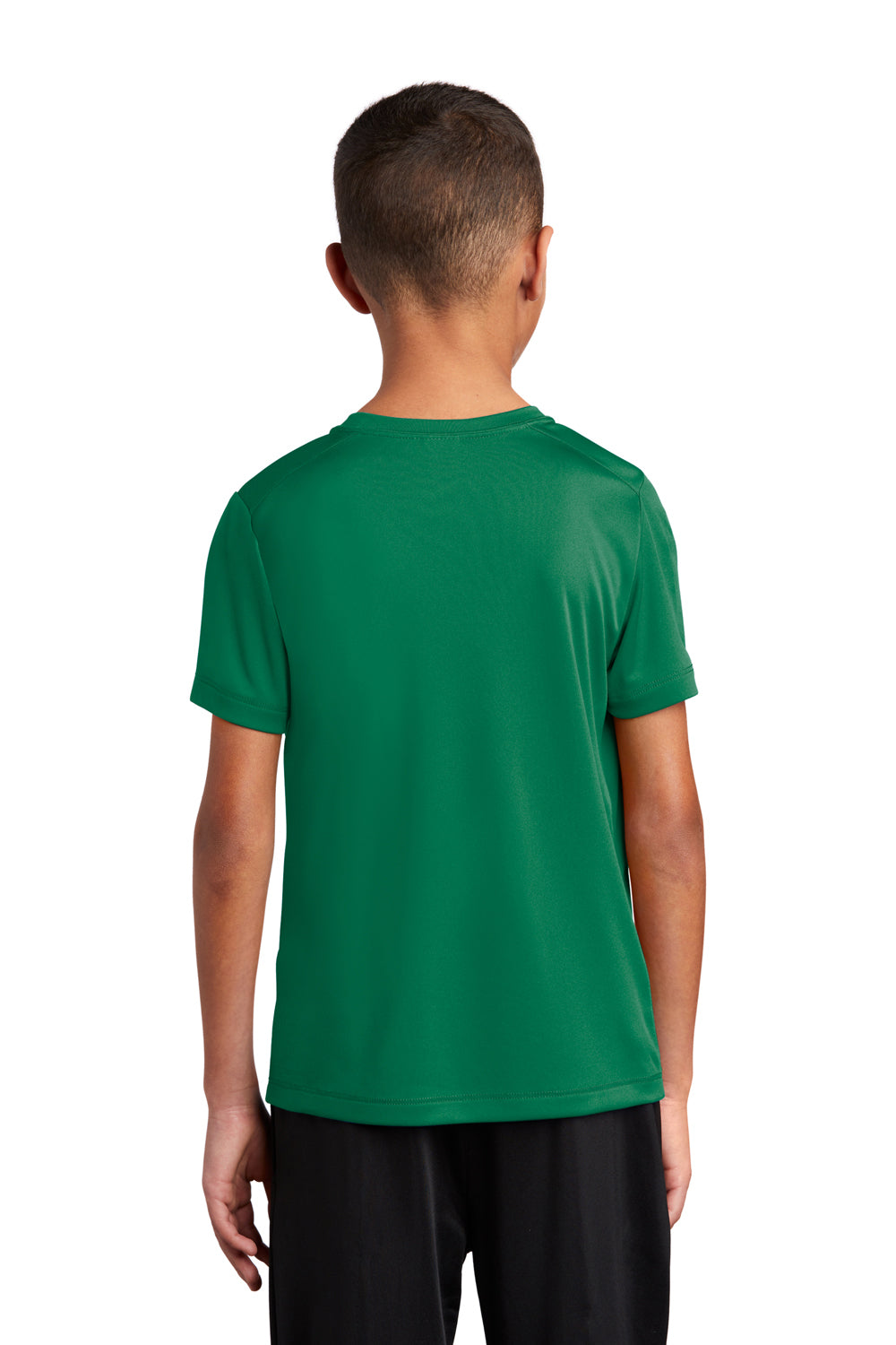 Sport-Tek YST420 Youth Moisture Wicking Short Sleeve Crewneck T-Shirt Kelly Green Model Back