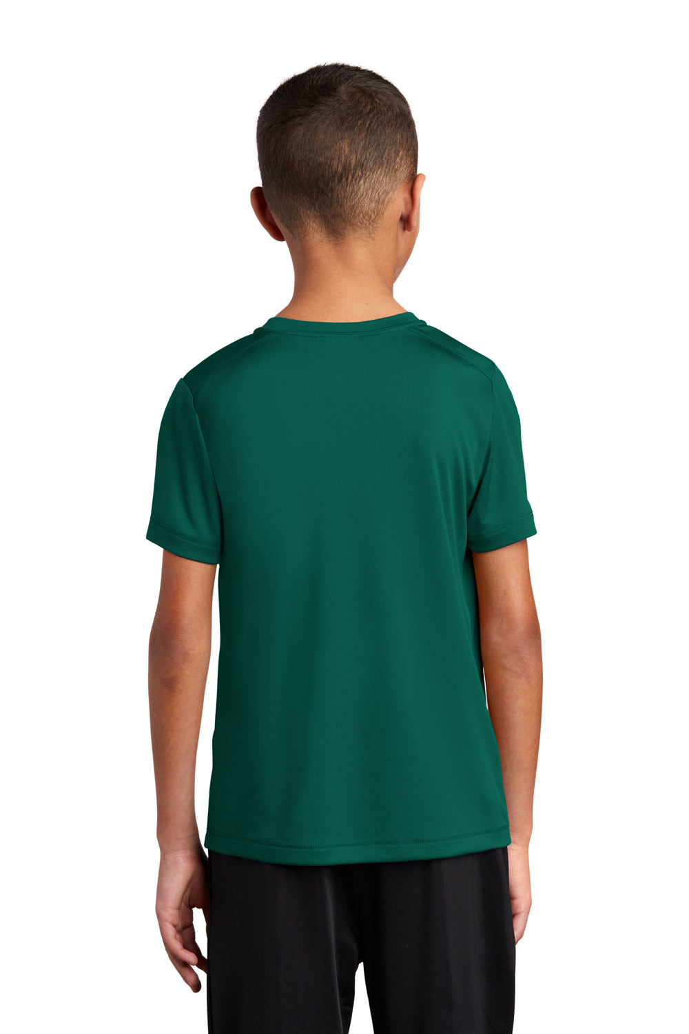 Sport-Tek YST420 Youth Moisture Wicking Short Sleeve Crewneck T-Shirt Marine Green Model Back