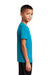 Sport-Tek YST420 Youth Moisture Wicking Short Sleeve Crewneck T-Shirt Sapphire Blue Model Side