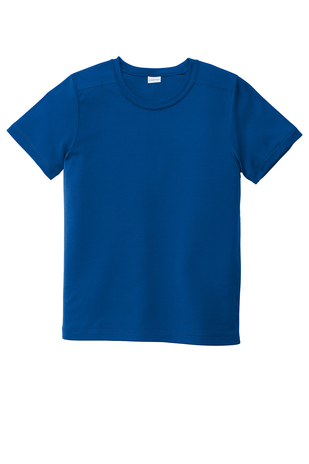 Sport-Tek YST420 Youth Moisture Wicking Short Sleeve Crewneck T-Shirt True Royal Blue Flat Front