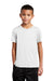 Sport-Tek YST420 Youth Moisture Wicking Short Sleeve Crewneck T-Shirt White Model Front