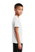 Sport-Tek YST420 Youth Moisture Wicking Short Sleeve Crewneck T-Shirt White Model Side