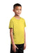 Sport-Tek YST420 Youth Moisture Wicking Short Sleeve Crewneck T-Shirt Yellow Model 3q