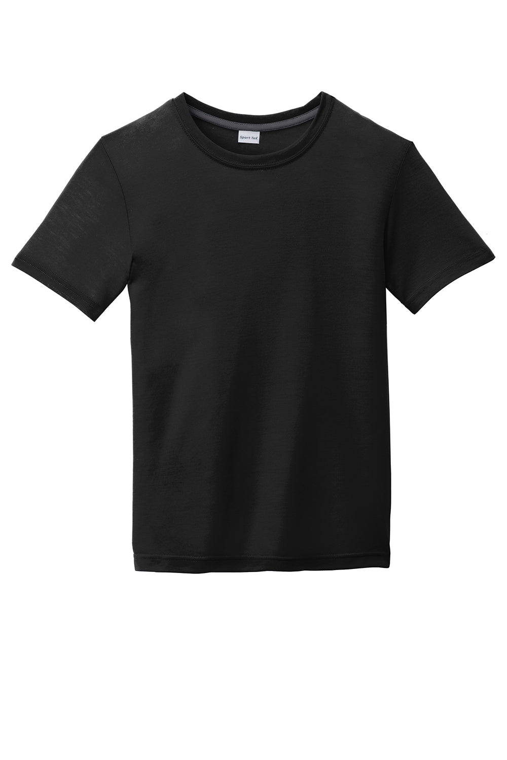 Sport-Tek YST450 Youth Competitor Moisture Wicking Short Sleeve Crewneck T-Shirt Black Flat Front