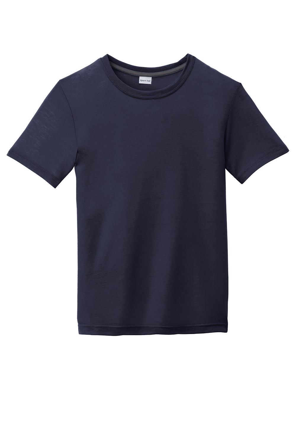 Sport-Tek YST450 Youth Competitor Moisture Wicking Short Sleeve Crewneck T-Shirt True Navy Blue Flat Front