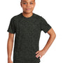 Sport-Tek Youth Digi Camo Moisture Wicking Short Sleeve Crewneck T-Shirt - Black