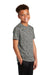 Sport-Tek YST460 Youth Digi Camo Moisture Wicking Short Sleeve Crewneck T-Shirt Concrete Grey Model 3q