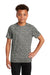 Sport-Tek YST460 Youth Digi Camo Moisture Wicking Short Sleeve Crewneck T-Shirt Concrete Grey Model Front