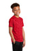 Sport-Tek YST460 Youth Digi Camo Moisture Wicking Short Sleeve Crewneck T-Shirt True Red Model 3q