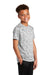 Sport-Tek YST460 Youth Digi Camo Moisture Wicking Short Sleeve Crewneck T-Shirt White Model 3q