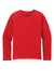 Sport-Tek YST470LS Youth Rashguard Moisture Wicking Long Sleeve Crewneck T-Shirt True Red Flat Front