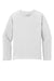 Sport-Tek YST470LS Youth Rashguard Moisture Wicking Long Sleeve Crewneck T-Shirt White Flat Front