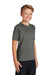 Sport-Tek YST470 Youth Rashguard Moisture Wicking Short Sleeve Crewneck T-Shirt Dark Smoke Grey Model 3q