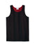 Sport-Tek YST5000 Youth PosiCharge Reversible Mesh Tank Top Black/Deep Red Flat Front