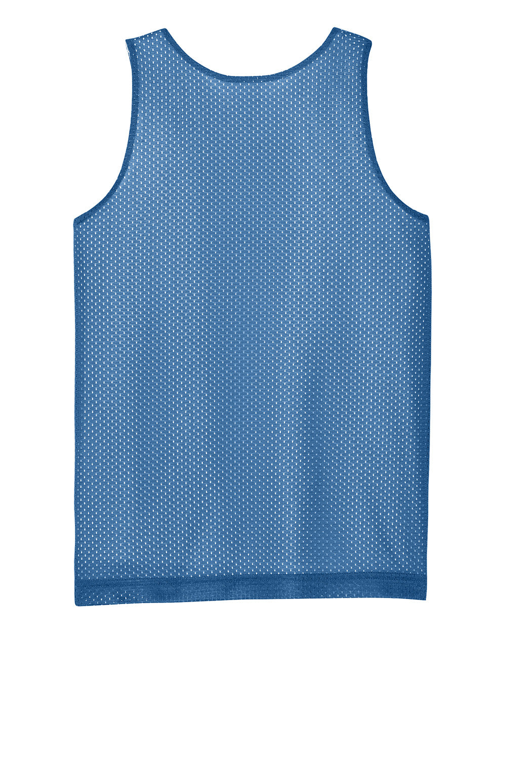 Sport-Tek YST5000 Youth PosiCharge Reversible Mesh Tank Top Carolina Blue/White Flat Back