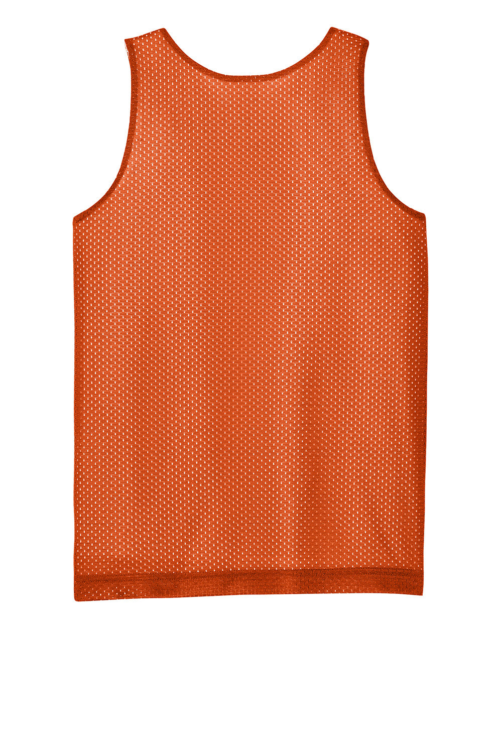 Sport-Tek YST5000 Youth PosiCharge Reversible Mesh Tank Top Deep Orange/White Flat Back