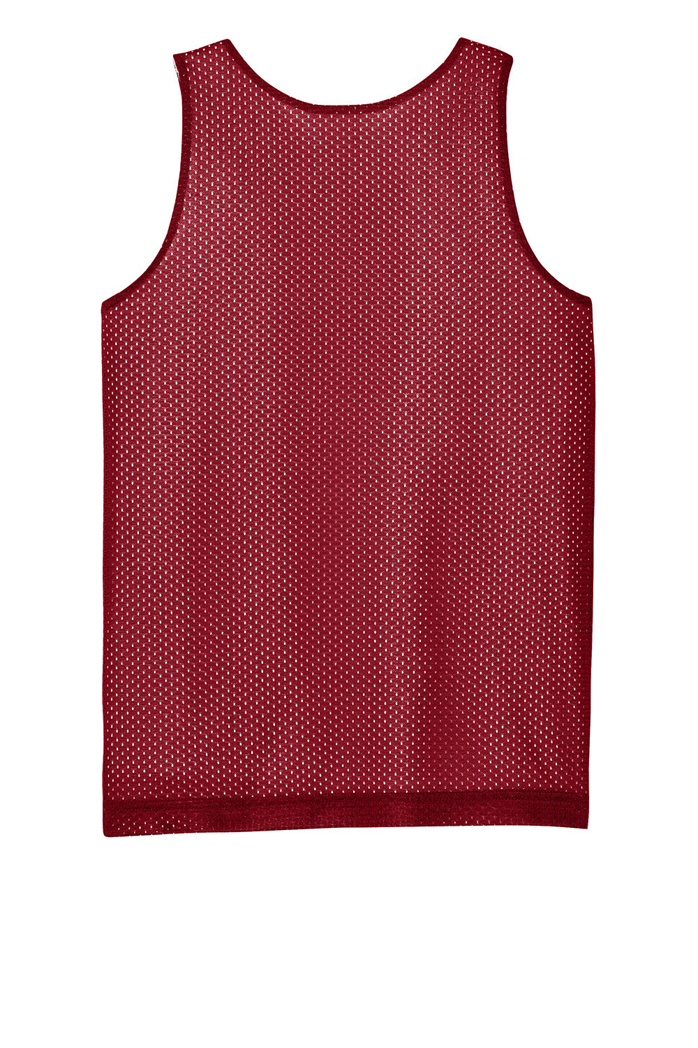 Sport-Tek YST5000 Youth PosiCharge Reversible Mesh Tank Top Deep Red/White Flat Back