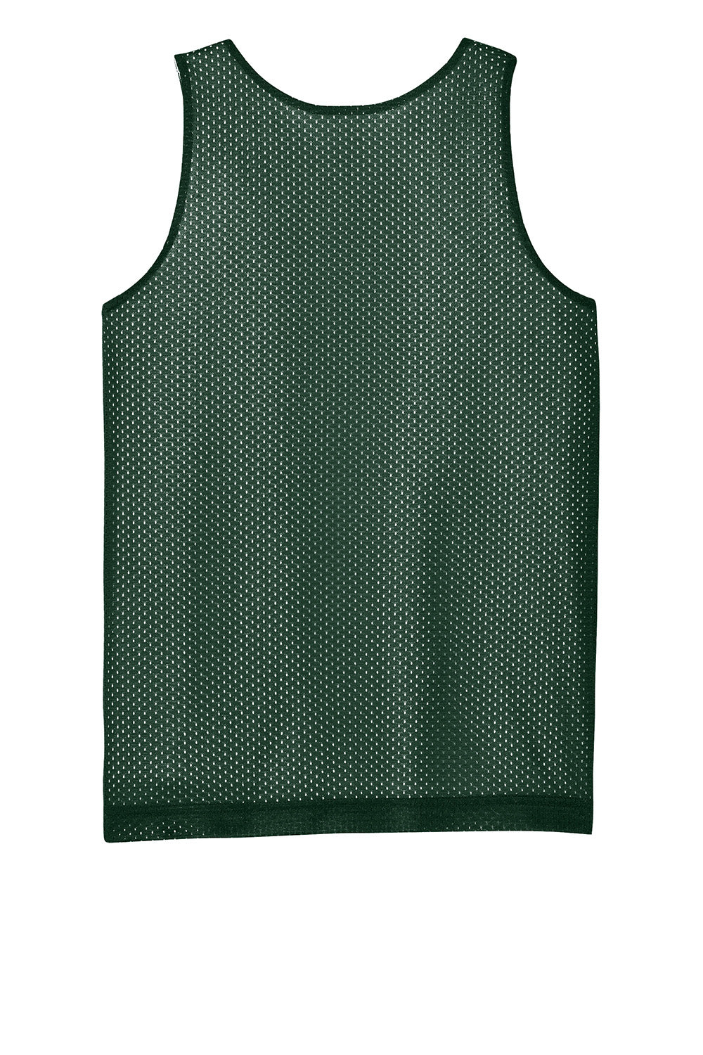 Sport-Tek YST5000 Youth PosiCharge Reversible Mesh Tank Top Forest Green/White Flat Back