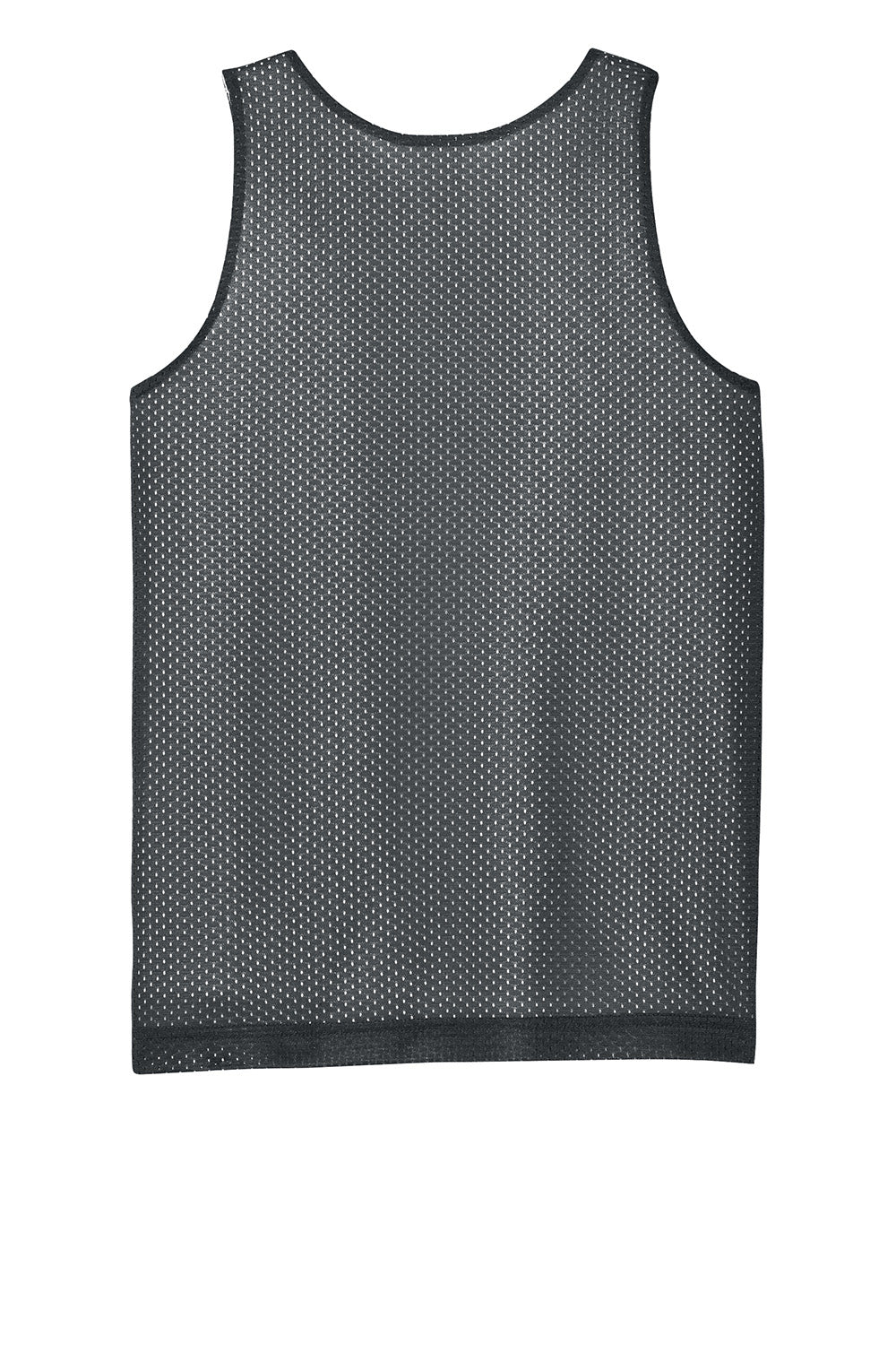 Sport-Tek YST5000 Youth PosiCharge Reversible Mesh Tank Top Iron Grey/White Flat Back