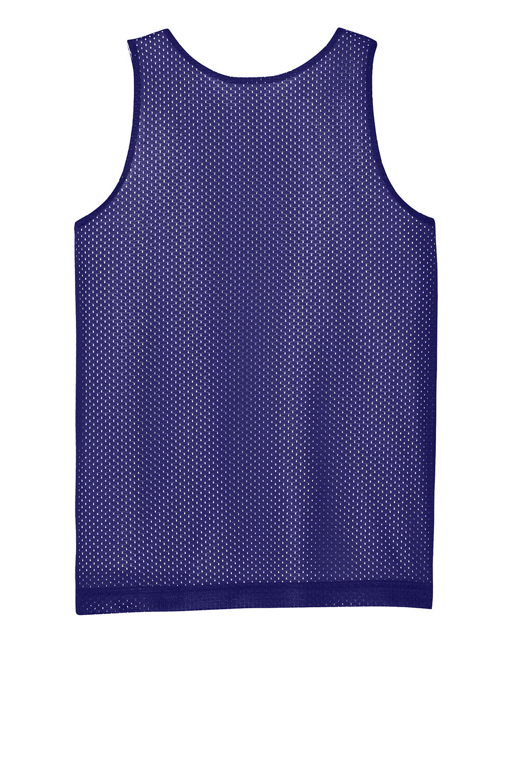 Sport-Tek YST5000 Youth PosiCharge Reversible Mesh Tank Top Purple/White Flat Back