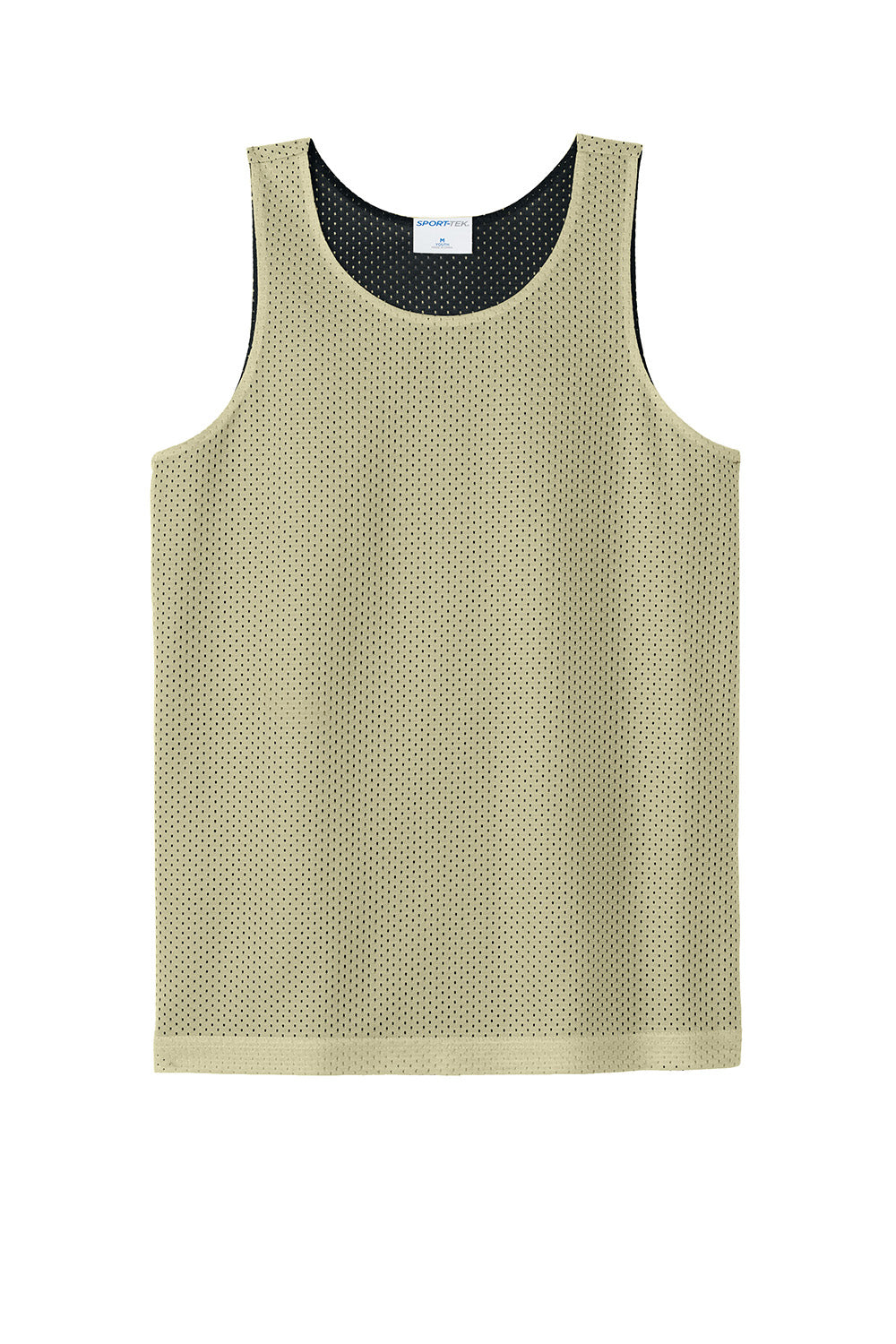 Sport-Tek YST5000 Youth PosiCharge Reversible Mesh Tank Top Vegas Gold/Black Flat Front