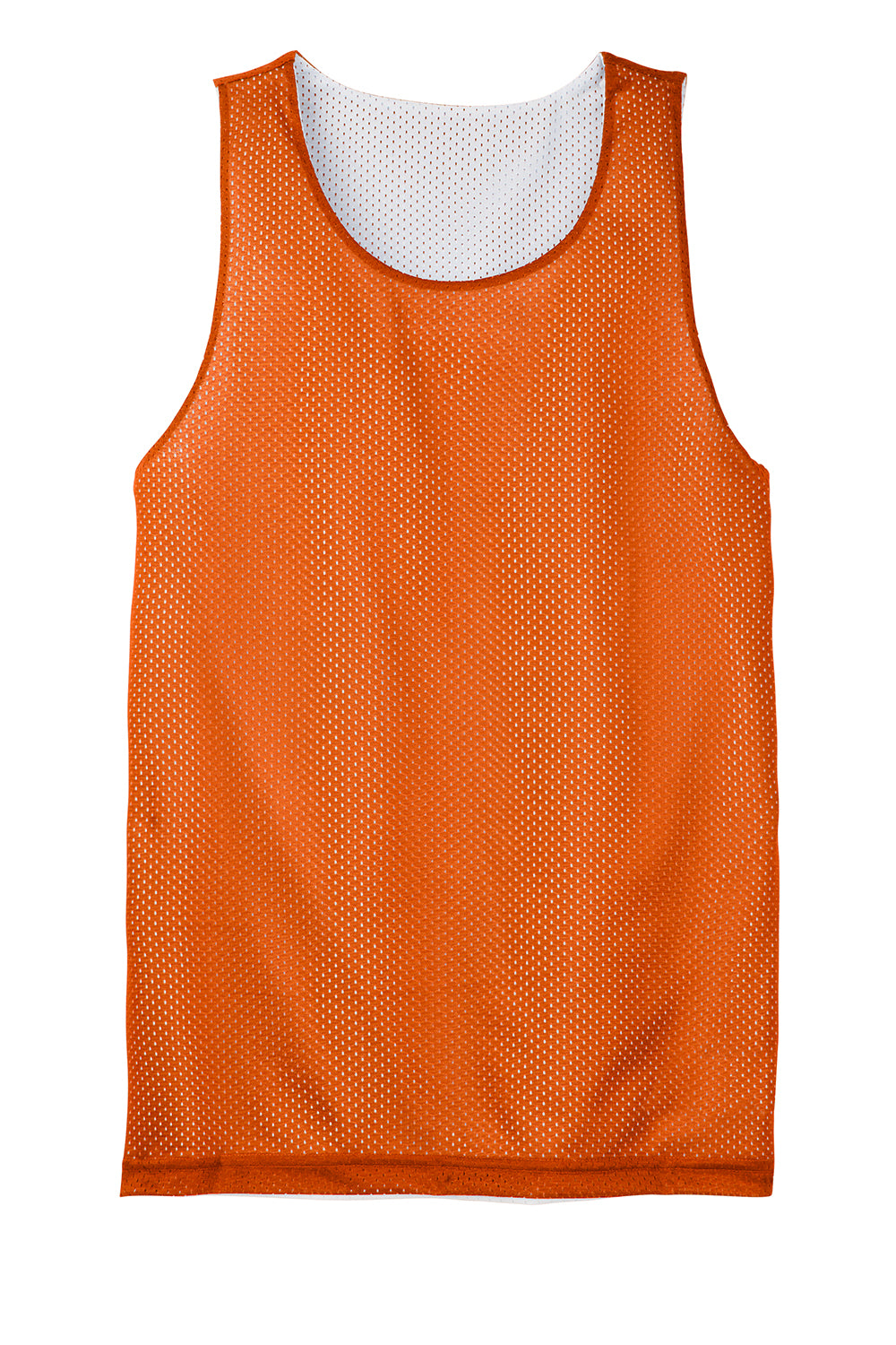 Sport-Tek YST500 Youth Reversible Mesh Moisture Wicking Tank Top Deep Orange Flat Front