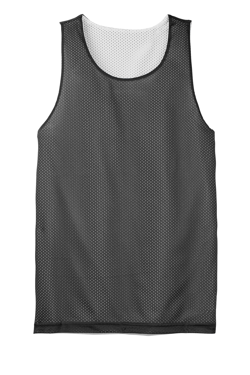 Sport-Tek YST500 Youth Reversible Mesh Moisture Wicking Tank Top Iron Grey Flat Front