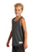 Sport-Tek YST500 Youth Reversible Mesh Moisture Wicking Tank Top Iron Grey Model 3q