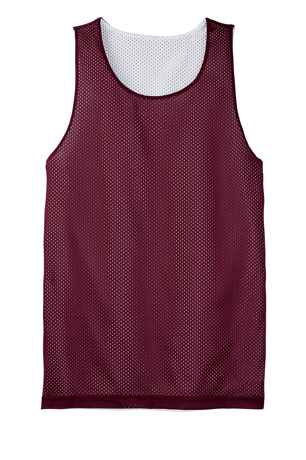 Sport-Tek YST500 Youth Reversible Mesh Moisture Wicking Tank Top Maroon Flat Front