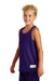 Sport-Tek YST500 Youth Reversible Mesh Moisture Wicking Tank Top Purple Model 3q