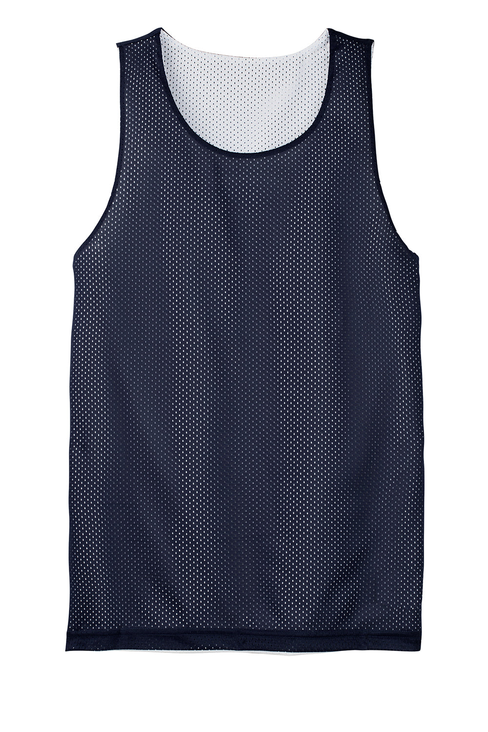 Sport-Tek YST500 Youth Reversible Mesh Moisture Wicking Tank Top True Navy Blue Flat Front