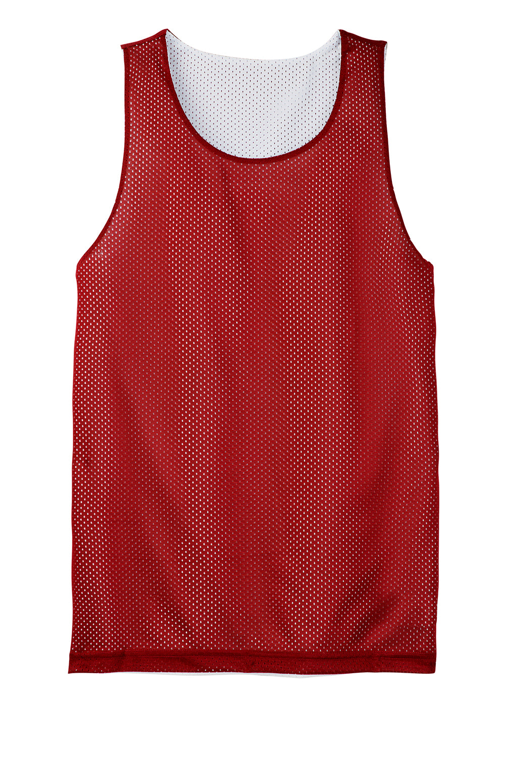 Sport-Tek YST500 Youth Reversible Mesh Moisture Wicking Tank Top True Red Flat Front