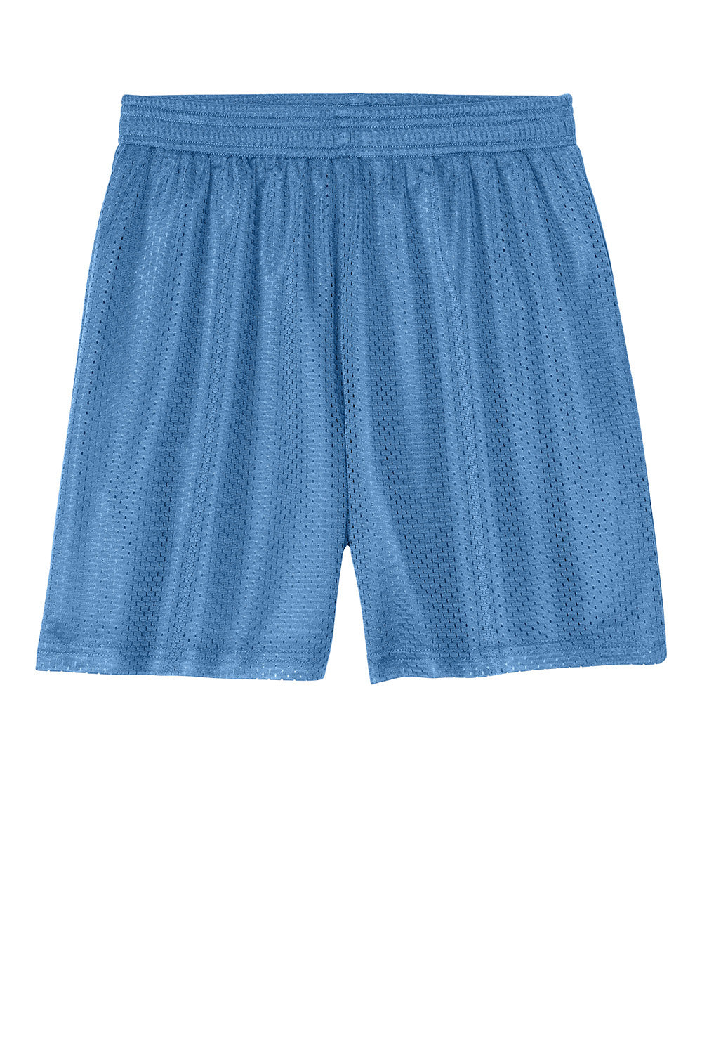 Sport-Tek YST5100 Youth PosiCharge Mesh Athletic Shorts Carolina Blue Flat Front