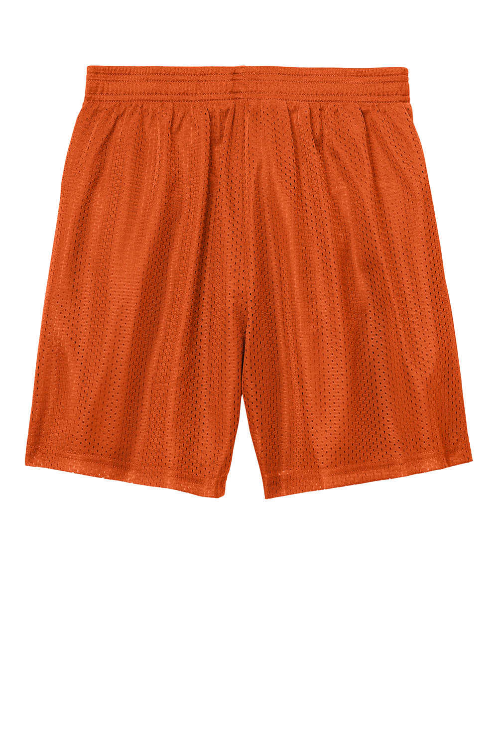 Sport-Tek YST5100 Youth PosiCharge Mesh Athletic Shorts Deep Orange Flat Back