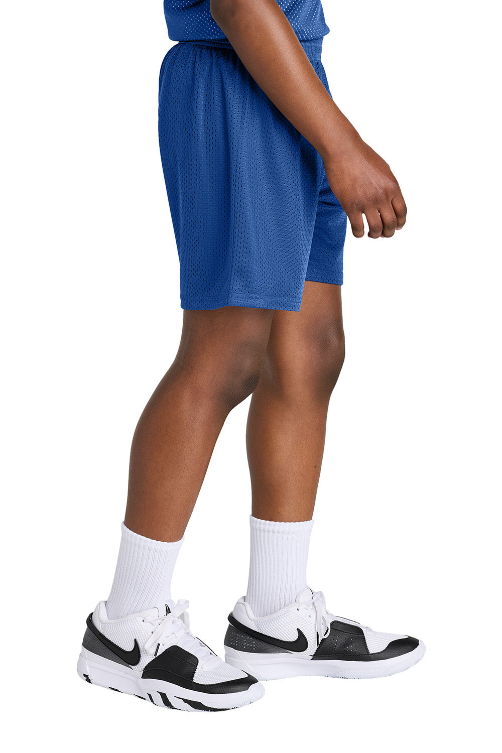 Sport-Tek YST5100 Youth PosiCharge Mesh Athletic Shorts True Royal Blue Model Side