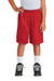 Sport-Tek YST510 Youth Moisture Wicking Classic Mesh Shorts True Red Model Front