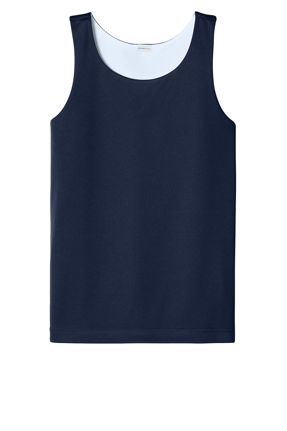 Sport-Tek YST551 Youth PosiCharge Competitor Rev Tank Top True Navy Blue/White Flat Front