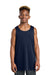 Sport-Tek YST551 Youth PosiCharge Competitor Rev Tank Top True Navy Blue/White Model Front