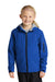 Sport-Tek YST56 Youth Waterproof Insulated Full Zip Hooded Jacket True Royal Blue Model Front