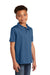 Sport-Tek YST640 Youth RacerMesh Moisture Wicking Short Sleeve Polo Shirt Dawn Blue Model 3q