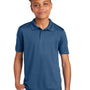 Sport-Tek Youth RacerMesh Moisture Wicking Short Sleeve Polo Shirt - Dawn Blue