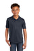 Sport-Tek YST640 Youth RacerMesh Moisture Wicking Short Sleeve Polo Shirt Graphite Grey Model Front