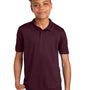 Sport-Tek Youth RacerMesh Moisture Wicking Short Sleeve Polo Shirt - Maroon