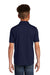 Sport-Tek YST640 Youth RacerMesh Moisture Wicking Short Sleeve Polo Shirt True Navy Blue Model Back