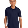 Sport-Tek Youth RacerMesh Moisture Wicking Short Sleeve Polo Shirt - True Navy Blue