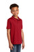 Sport-Tek YST640 Youth RacerMesh Moisture Wicking Short Sleeve Polo Shirt True Red Model 3q