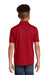 Sport-Tek YST640 Youth RacerMesh Moisture Wicking Short Sleeve Polo Shirt True Red Model Back